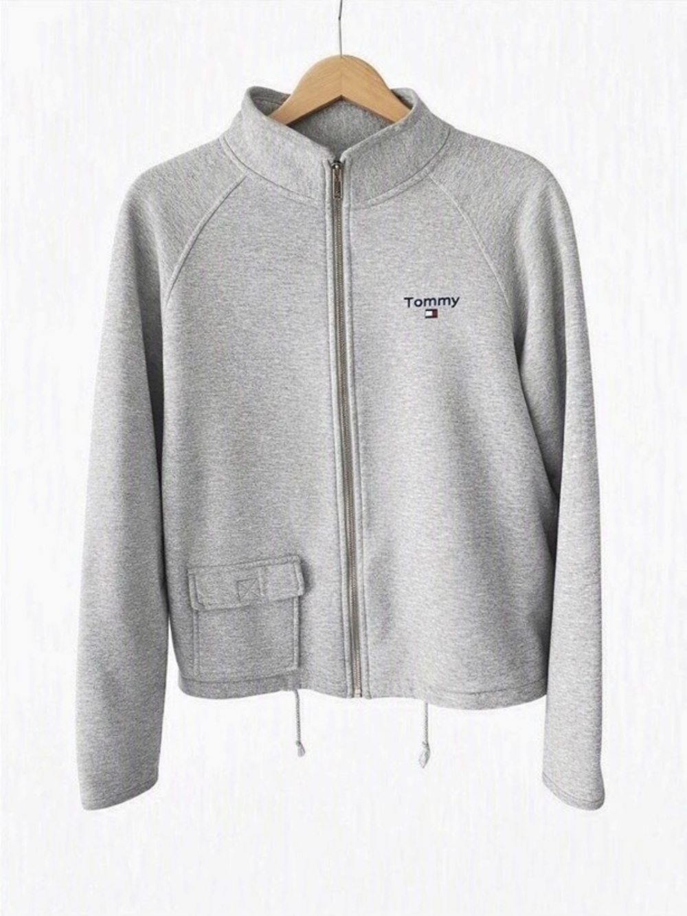 Tommy Hilfiger Gray Full-Zip Sweater Size Large